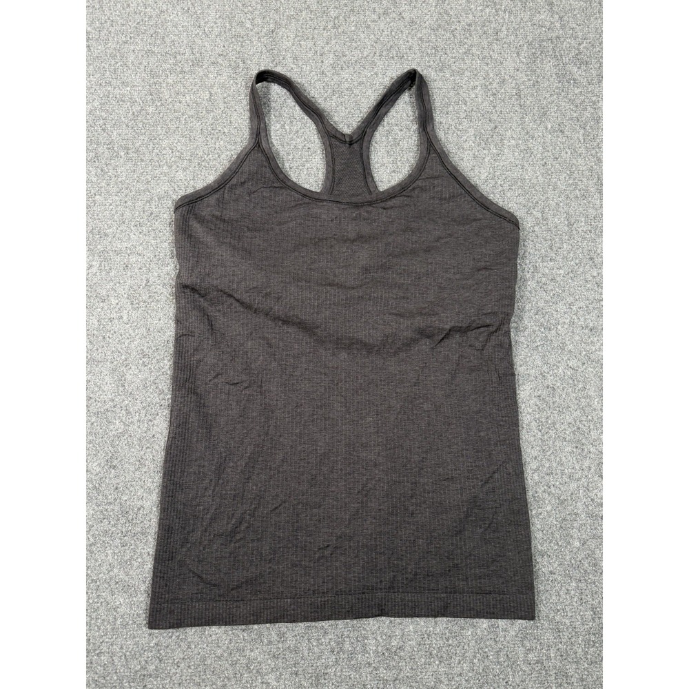 Lululemon Ebb To Street Tank Womens 12 Grey Ribbed Racerback Yoga Athletic Gym